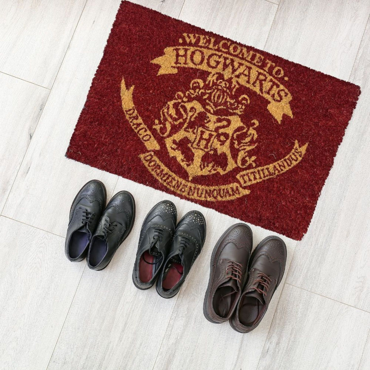 Harry Potter Welcome to Hogwarts Logo Fußmatte