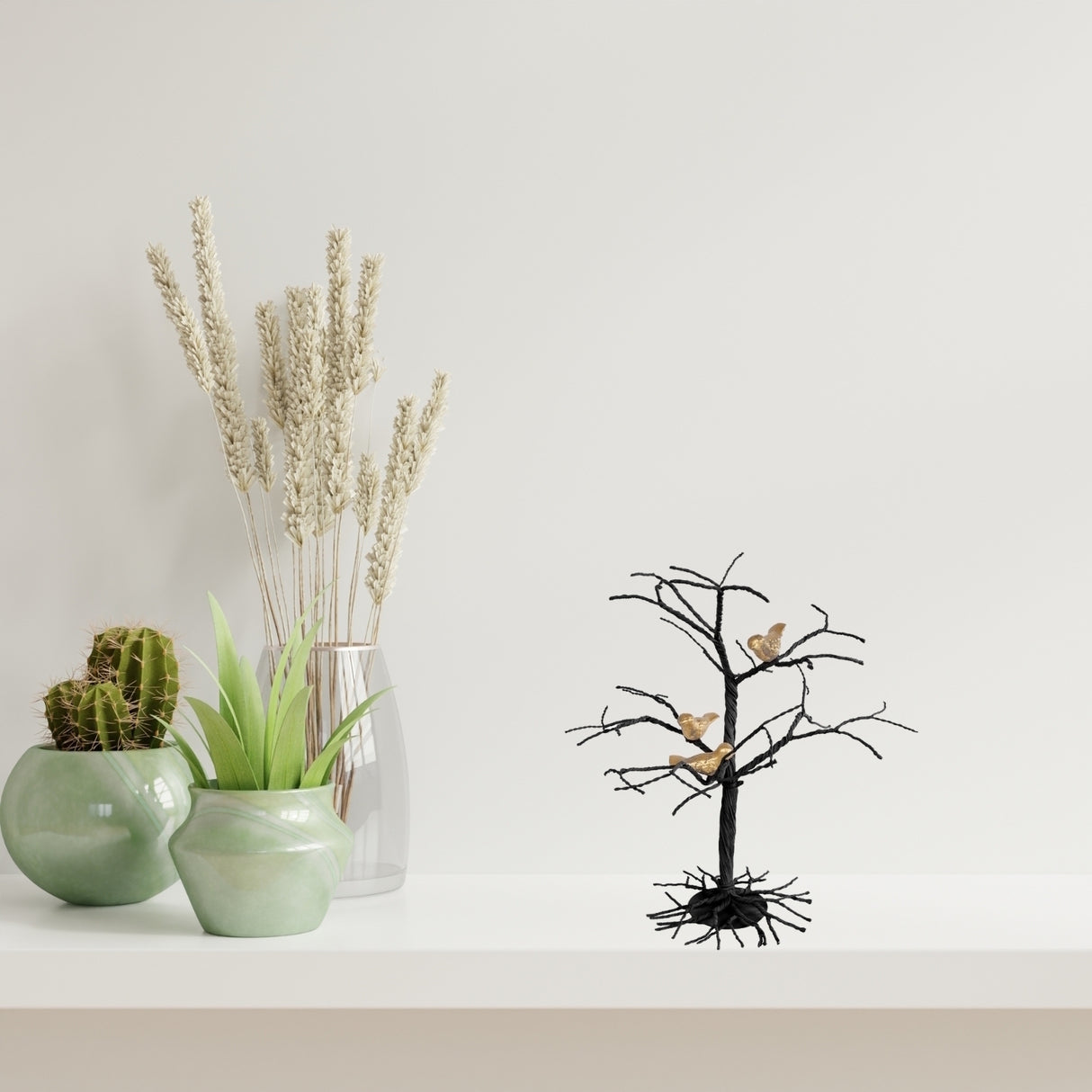Vögel auf Baum Schmuckhalter