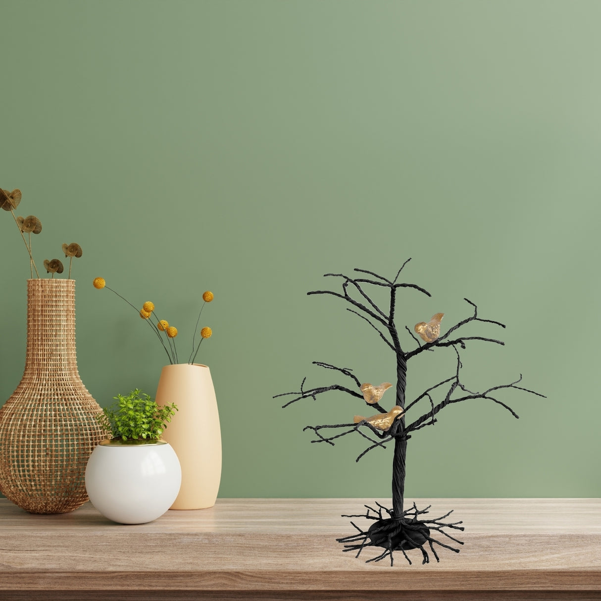 Vögel auf Baum Schmuckhalter