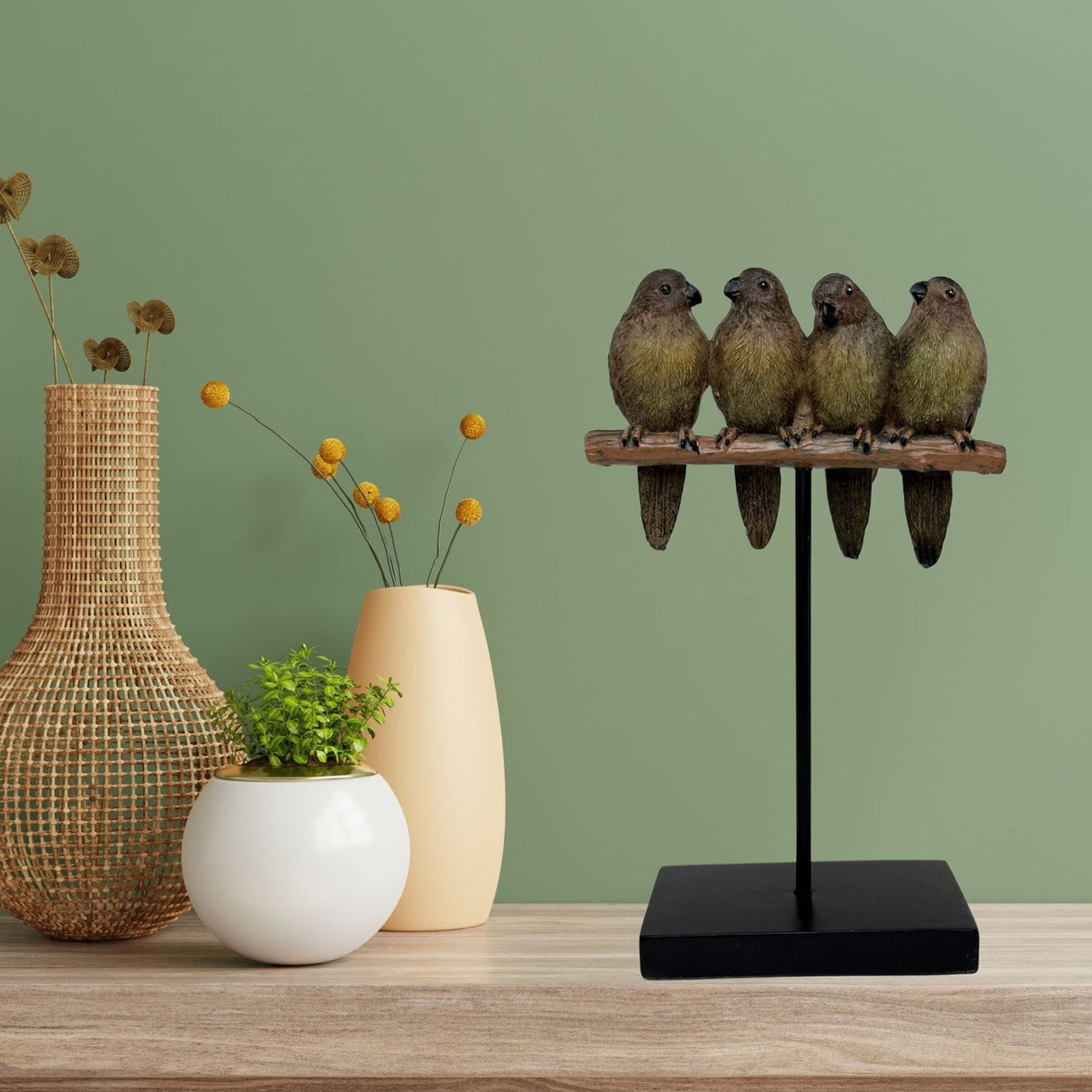 Vogelstange Schmuckständer in braun