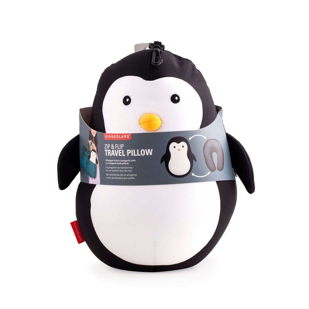 Zip&Flip Kissen Pinguin - Kuscheltier Nackenhörnchen