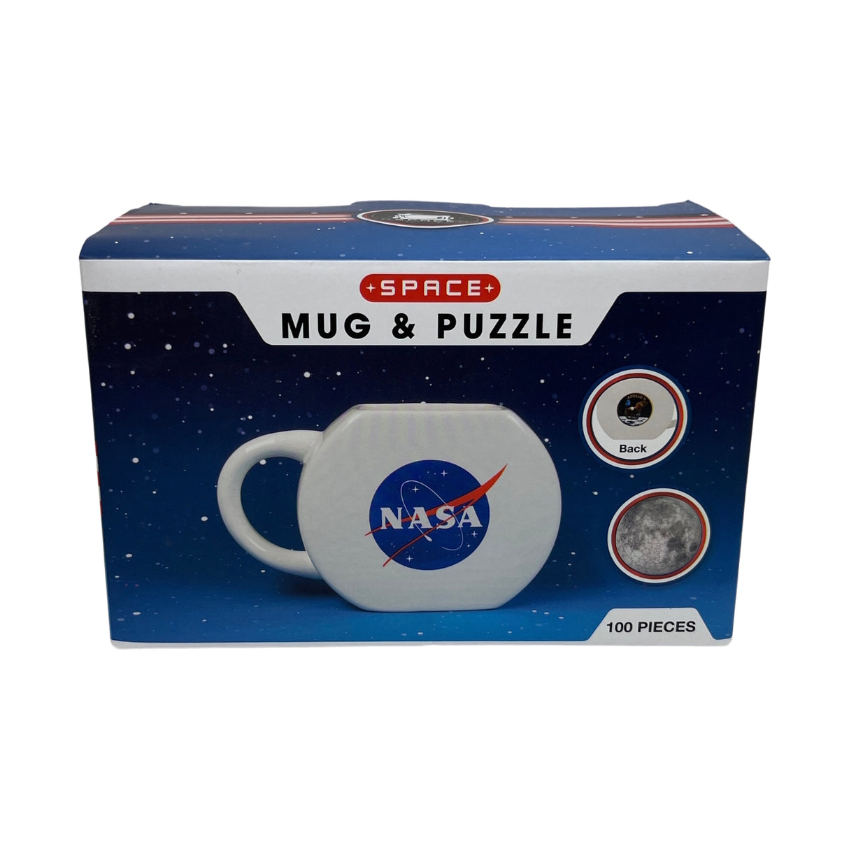 NASA Logo Astronauten Kaffeebecher mit Mond-Puzzle
