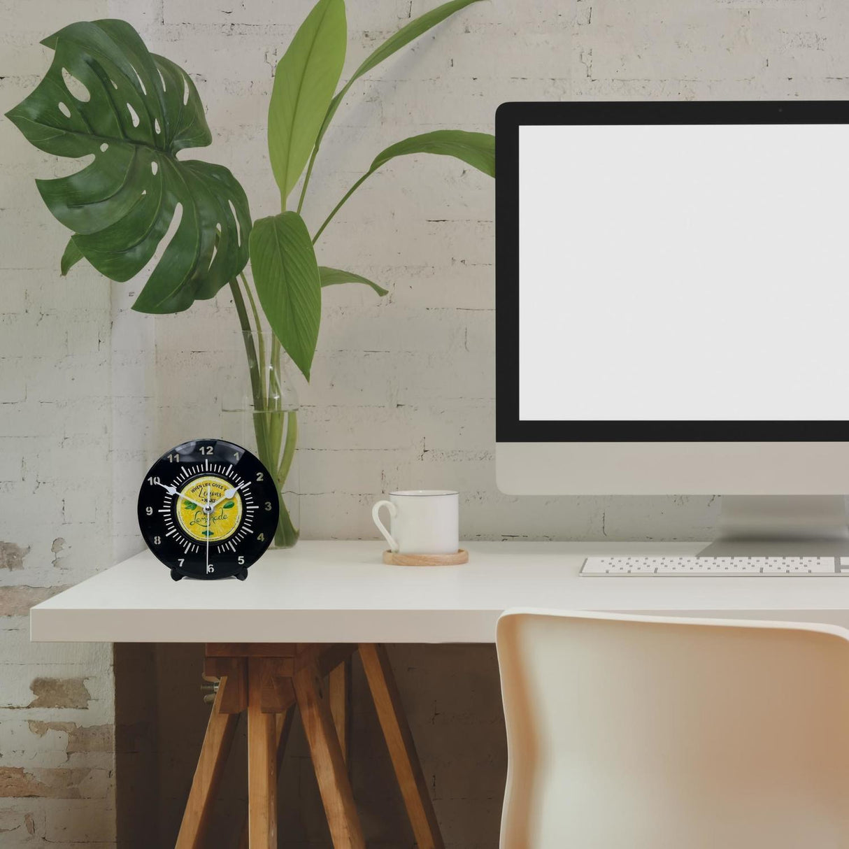 Limonade Vinyl Tischuhr aus einer echten Schallplatte