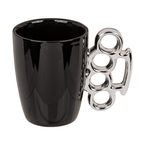 Schlagring Kaffeetasse - schwarz & silber