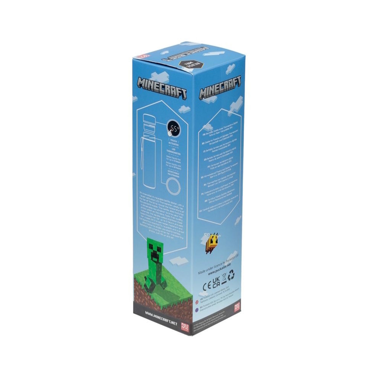 Minecraft TNT Thermoflasche mit Digital-Thermometer