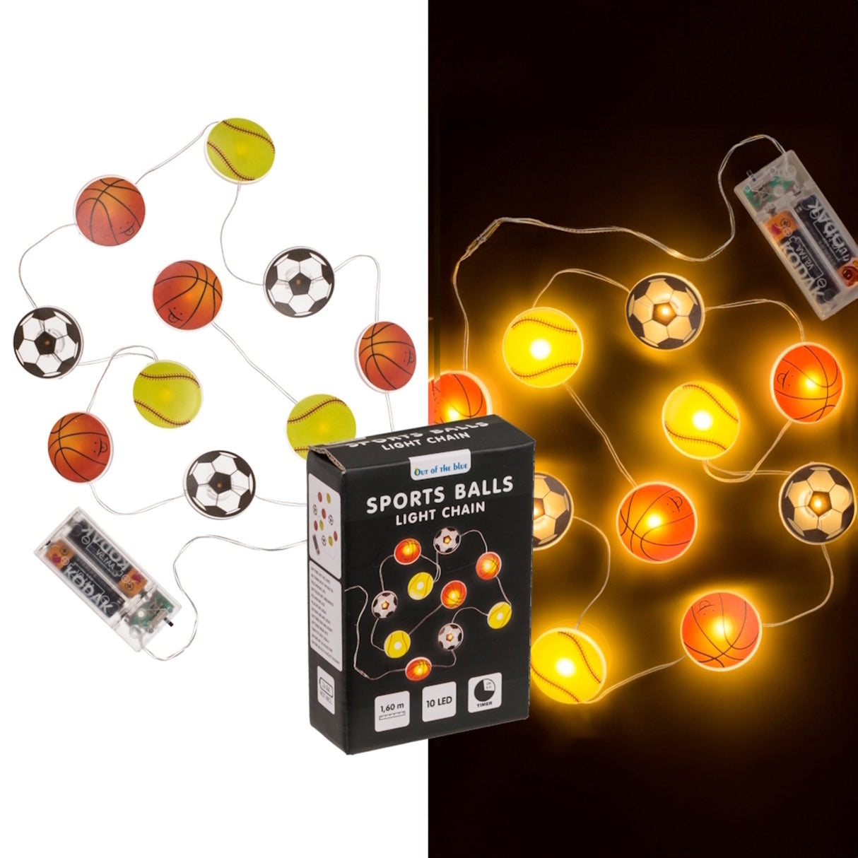 Sportbälle Lichterkette mit 10 Elementen