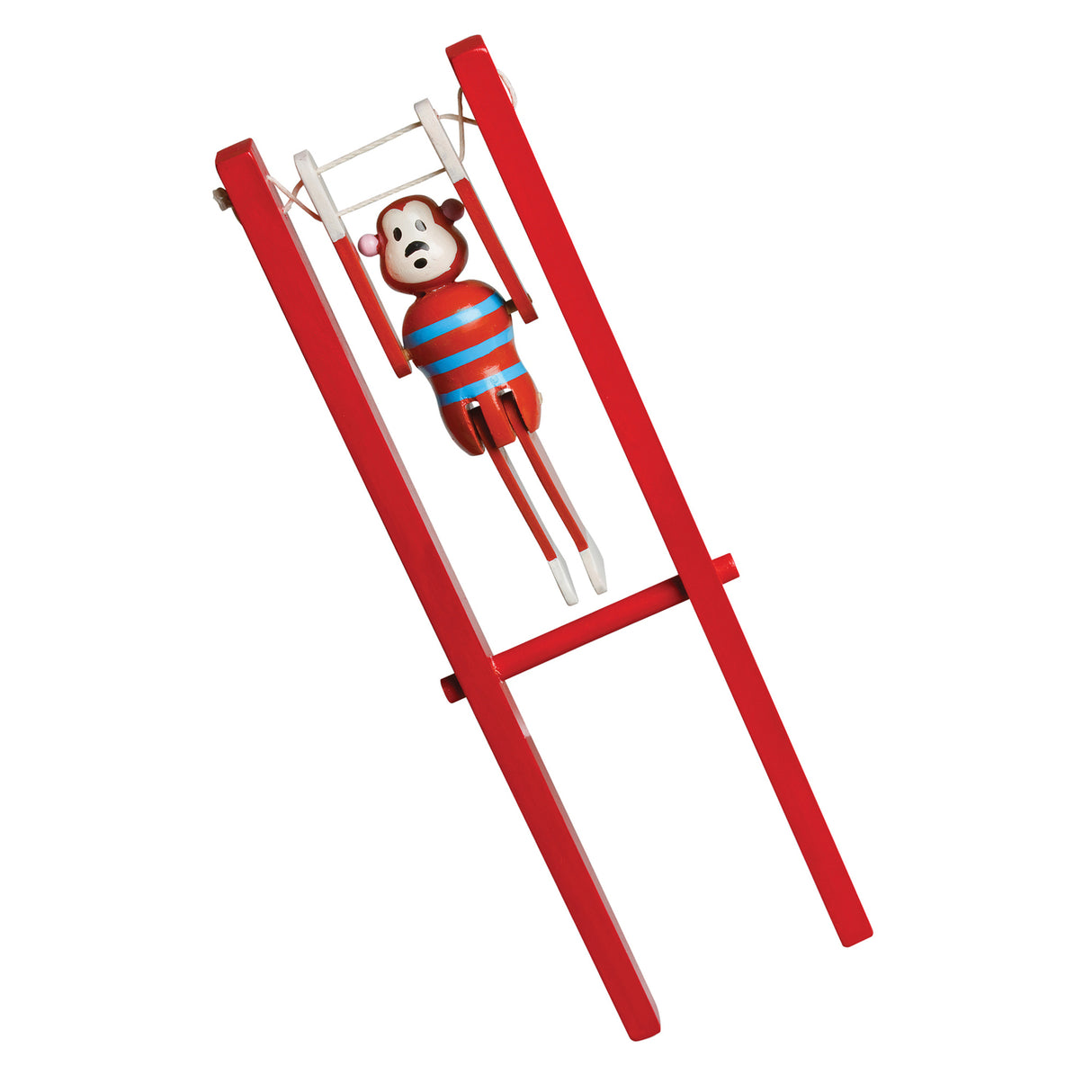 Akrobatischer Affe Retro Spielzeug aus Holz