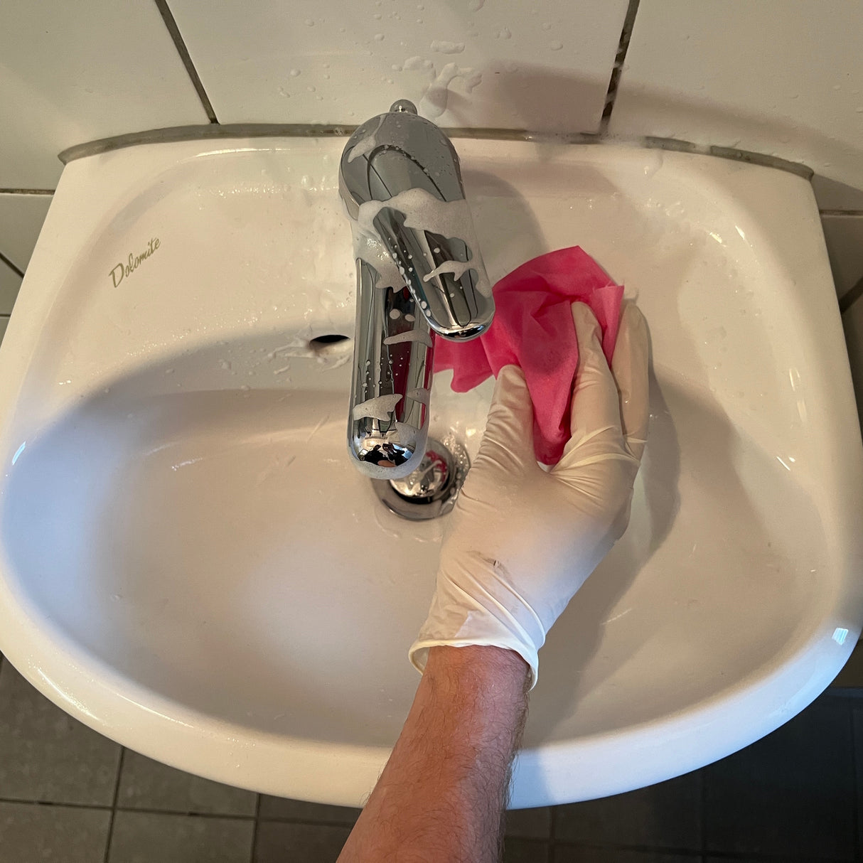 Universal Wischtuch auf Rolle in pink 1x50 Tücher Putzlappen oder Reinigungstücher