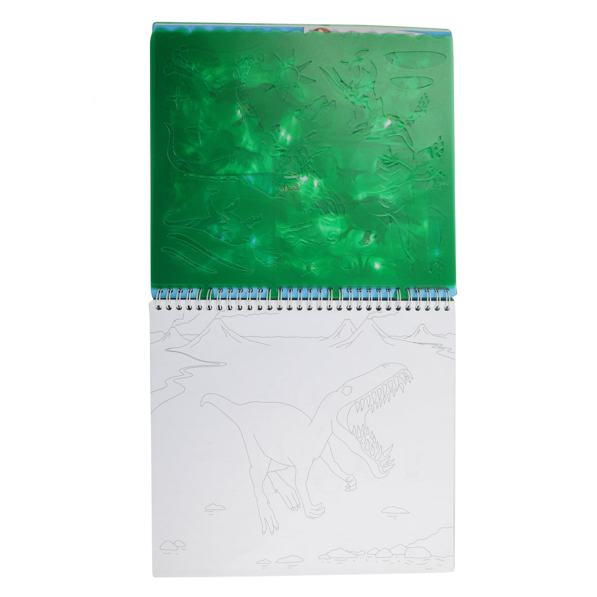 Dinosaurier Skizzenbuch mit Schablonen und Stickern