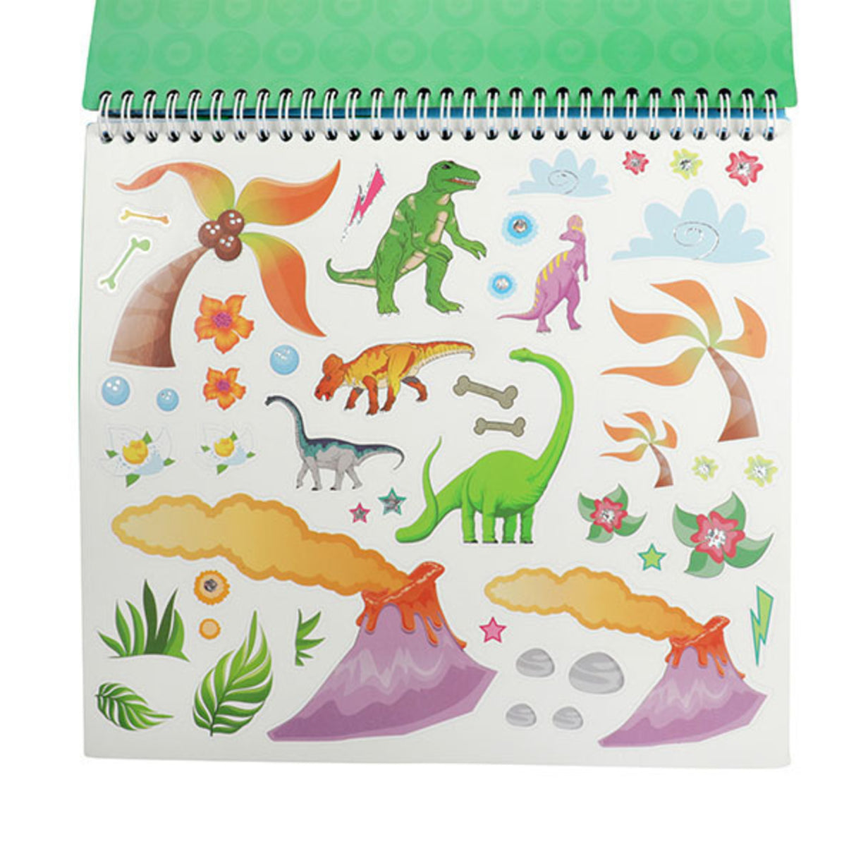 Dinosaurier Skizzenbuch mit Schablonen und Stickern