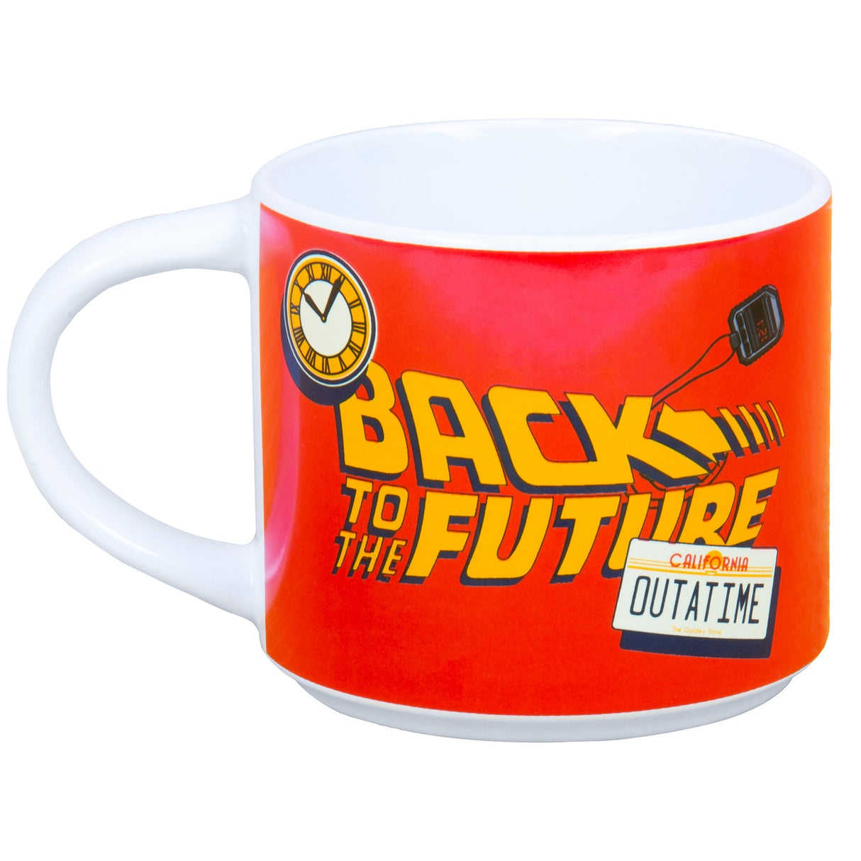 Zurück in die Zukunft Kaffeebecher mit Untersetzer und Schlüsselanhänger