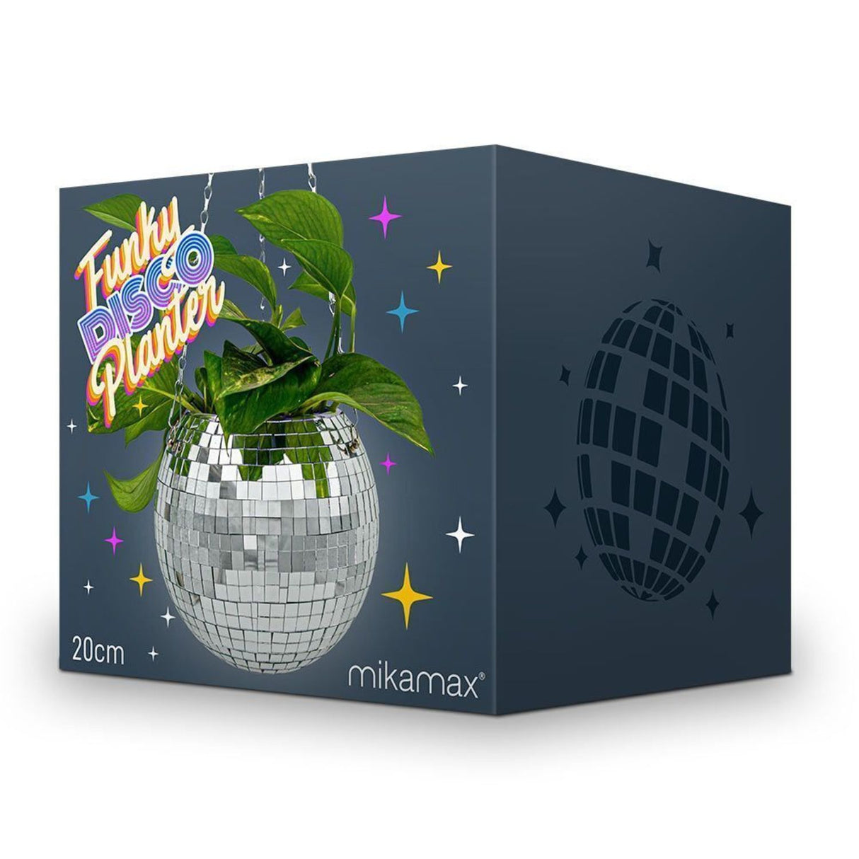 Discokugel Blumentopf mit Kette zum Aufhängen