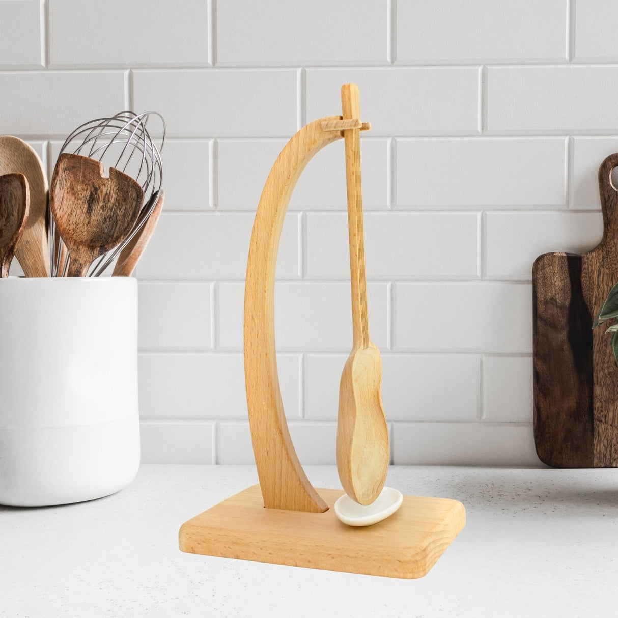 Gitarre Kochlöffel mit Ständer und Tropfschale