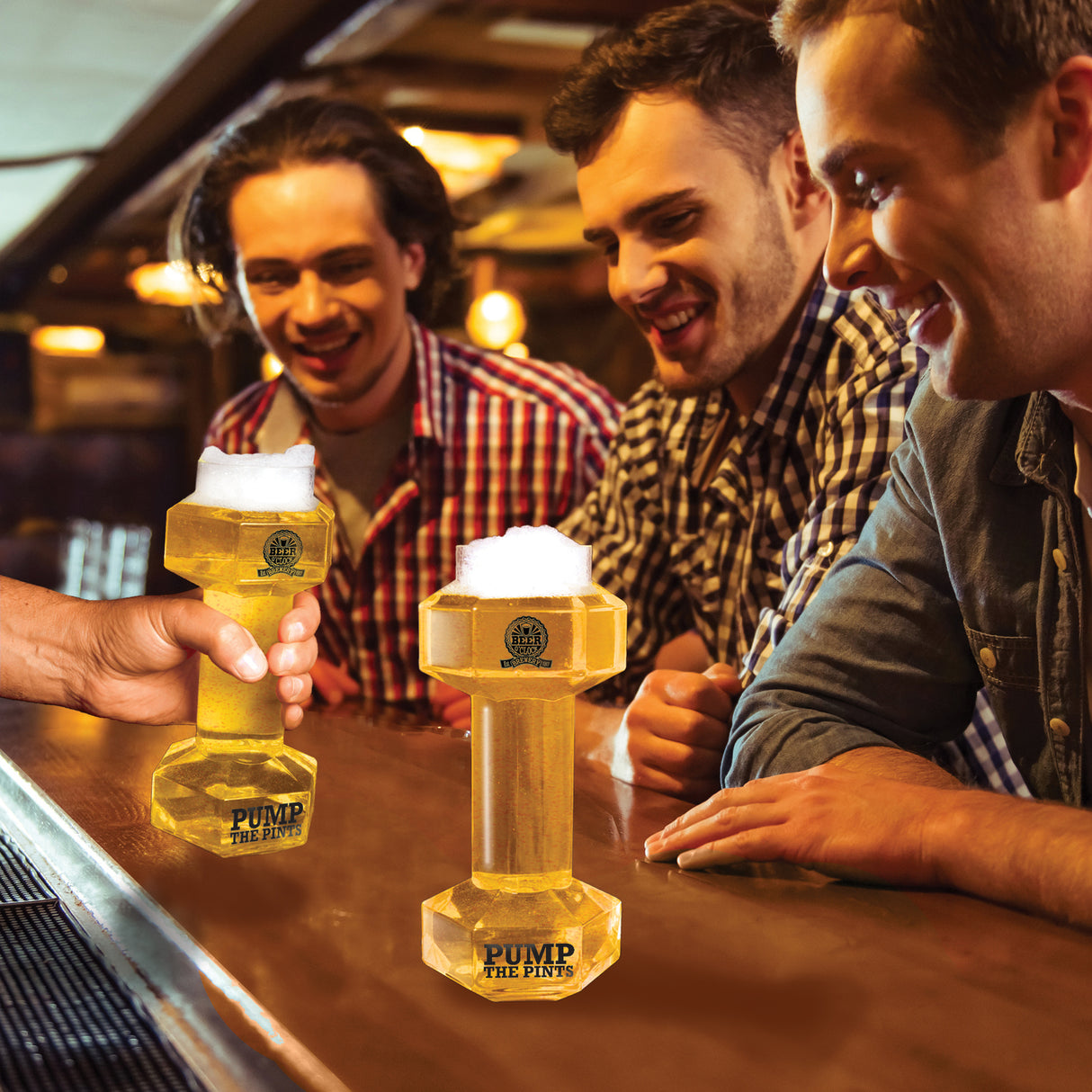 Beer o'clock Hantel Bierglas