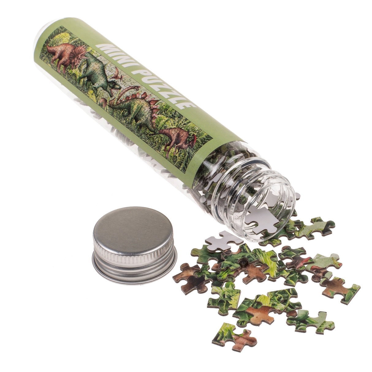 Dinosaurier Mini Puzzle mit 150 Teilen in PET-Röhre