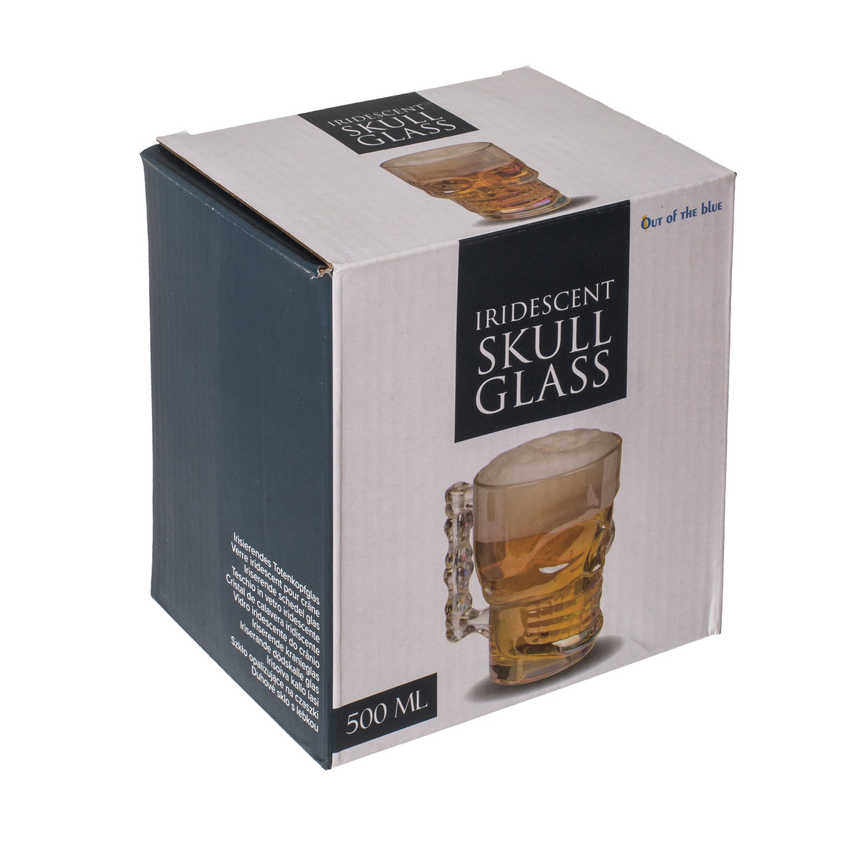Totenkopf Bierglas mit Henkel