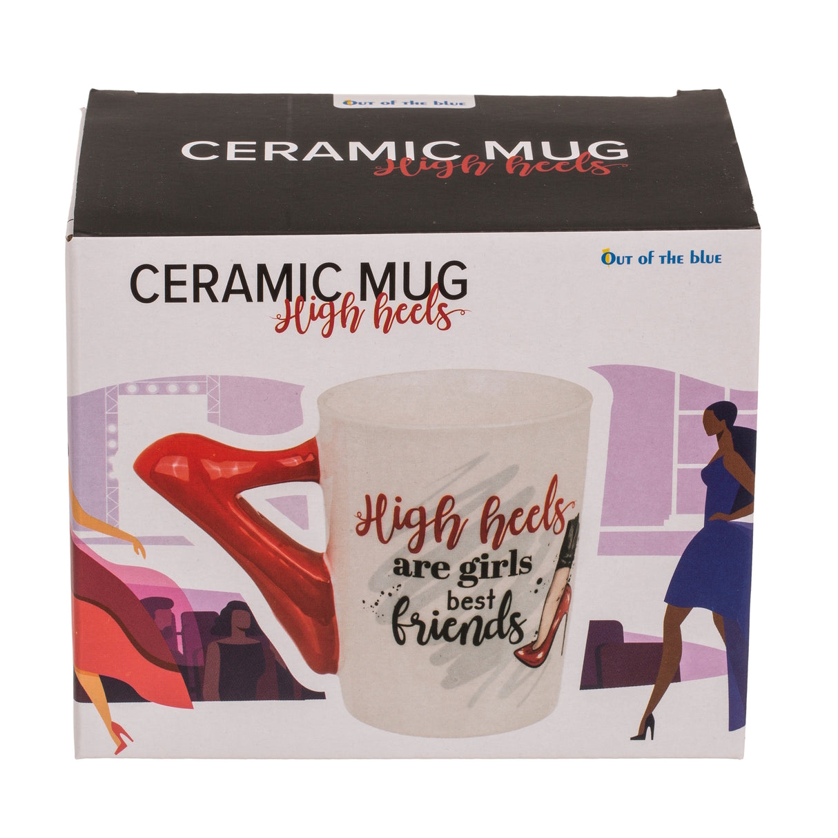 High heels are girls best friends Kaffeebecher mit Stöckelschuh als Henkel