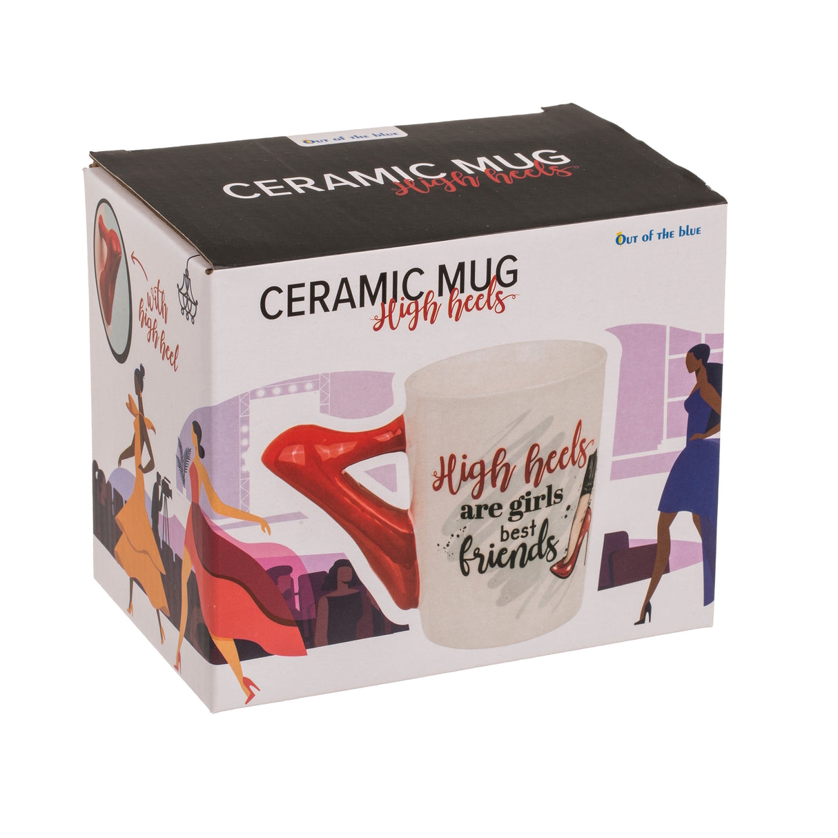 High heels are girls best friends Kaffeebecher mit Stöckelschuh als Henkel