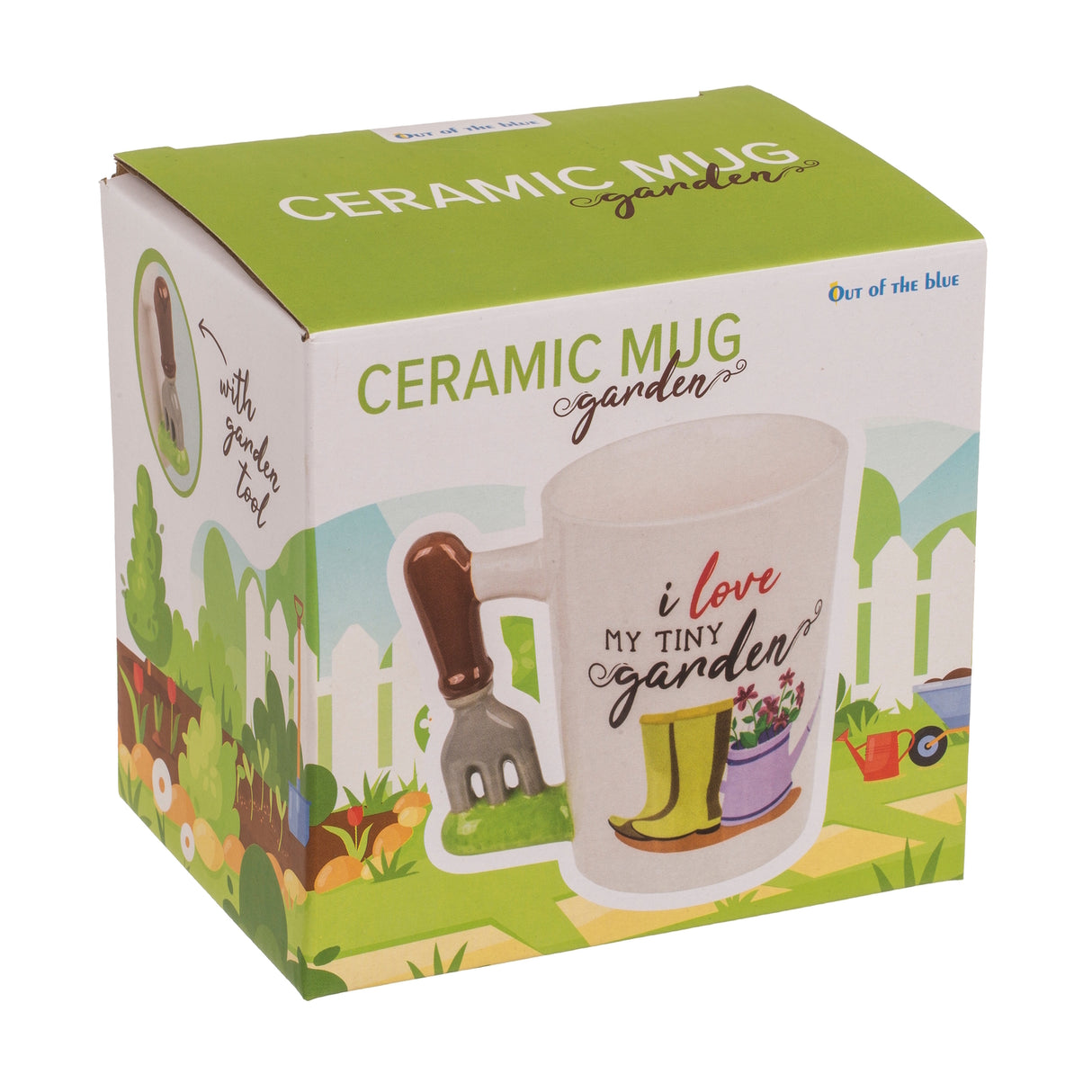 I love my tiny garden Gärtner Kaffeebecher mit Gartenhacke als Henkel