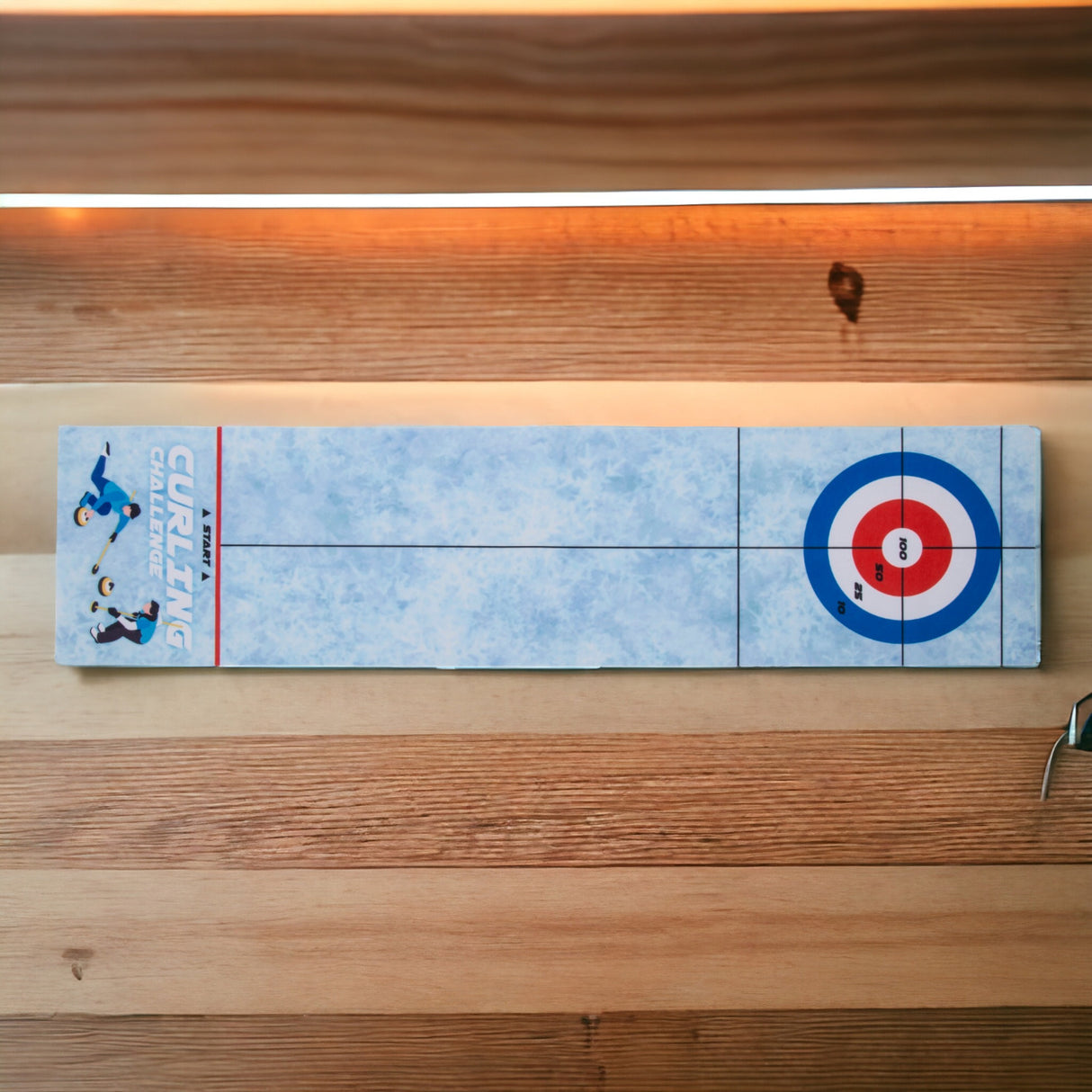 Trinkspiel Tischcurling Curling Partyspiel mit zwei Shotgläsern