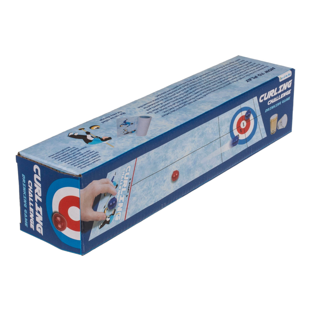 Trinkspiel Tischcurling Curling Partyspiel mit zwei Shotgläsern