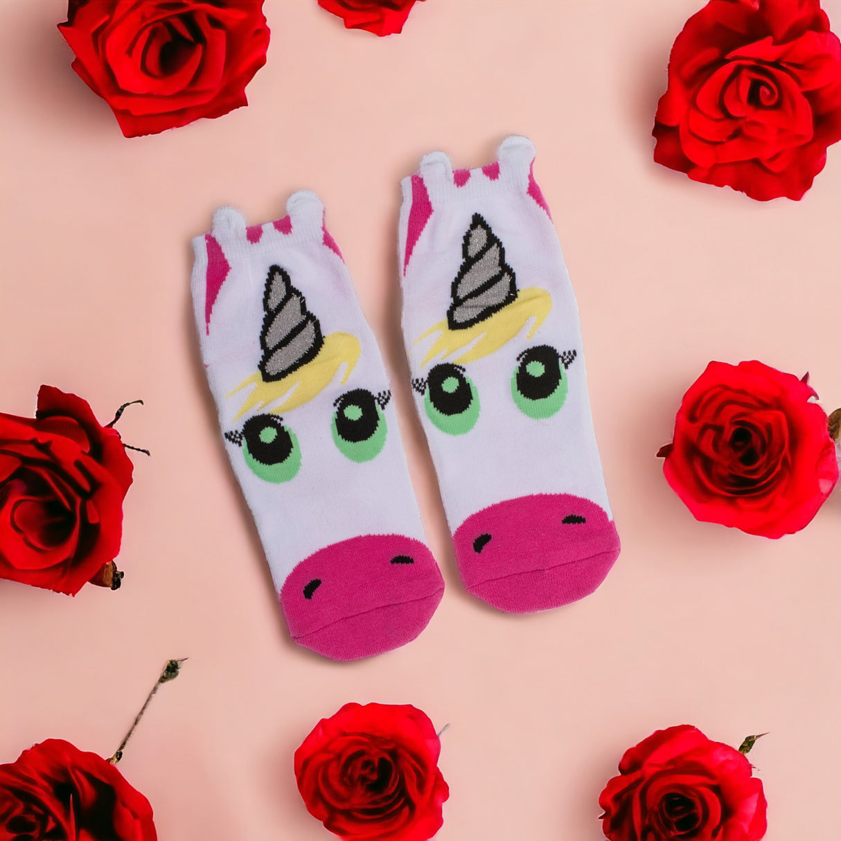 Einhorn-Socken mit ABS-Sohle in 36-45 im Paar