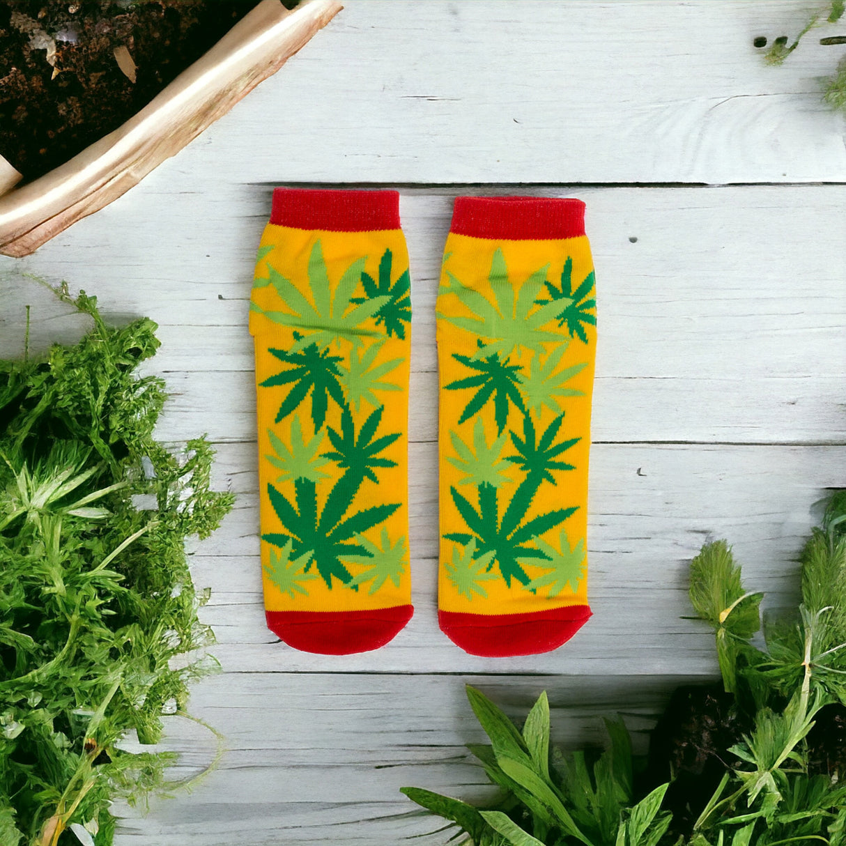 Socken High Life Weed Strumpf mit ABS-Sohle in 36-45 im Paar