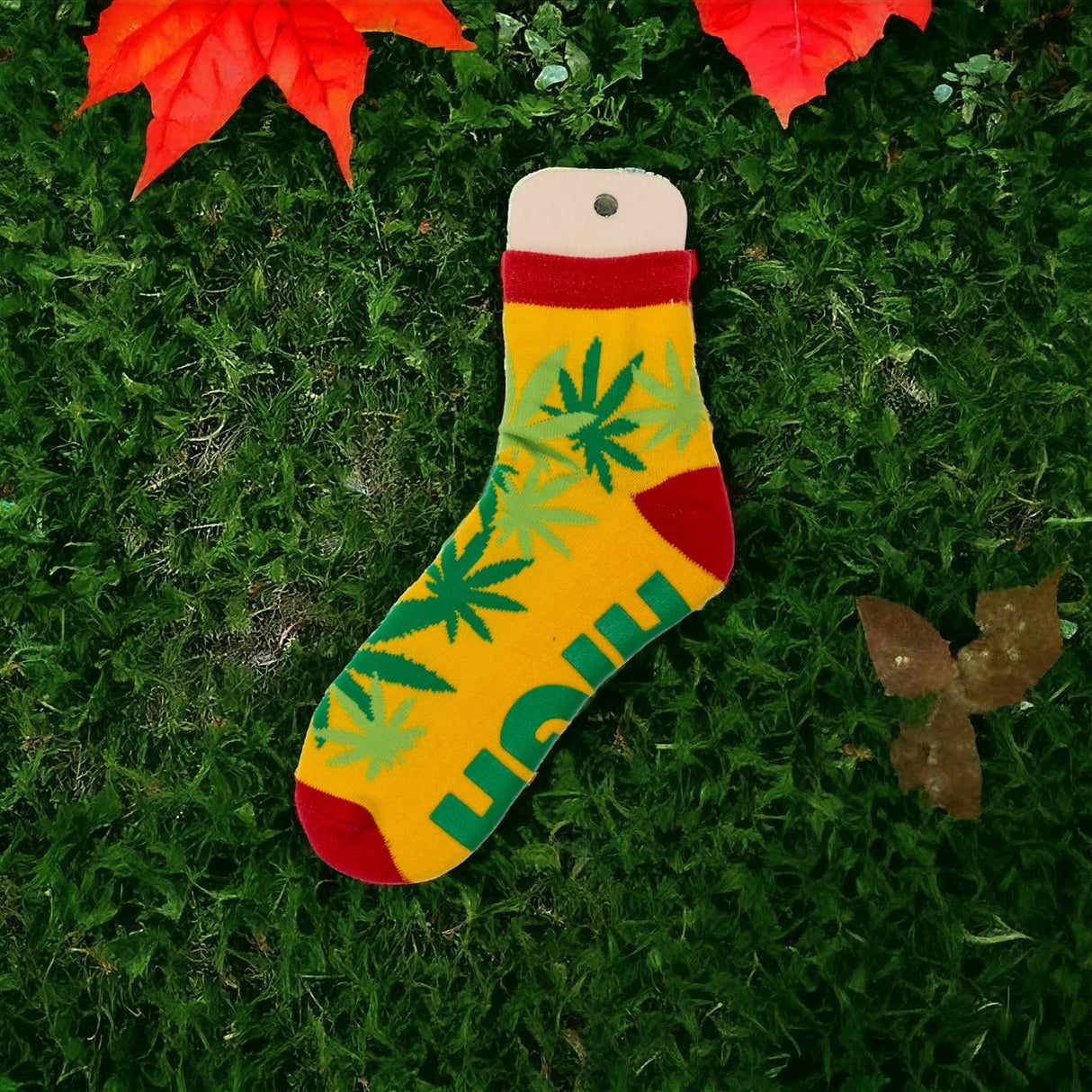 Socken High Life Weed Strumpf mit ABS-Sohle in 36-45 im Paar