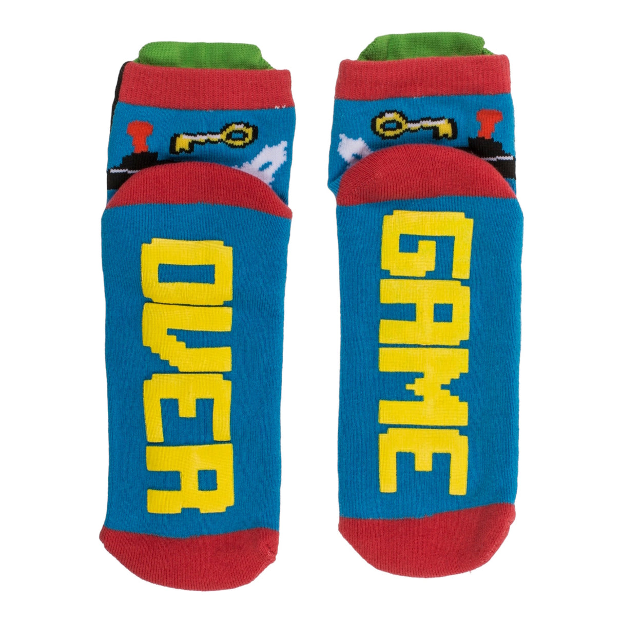Socken Game Over Zocken Strumpf mit ABS-Sohle in 36-45 im Paar