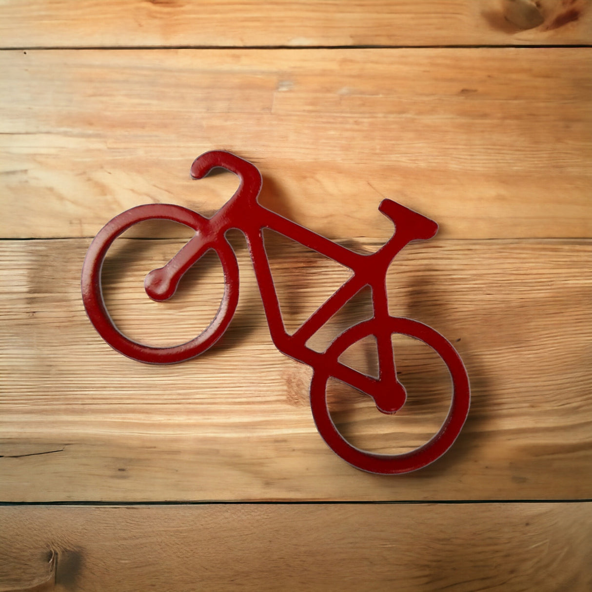Schlüsselhalter Fahrrad Wandhalterung Schlüsselbrett mit drei Anhängern in Rot