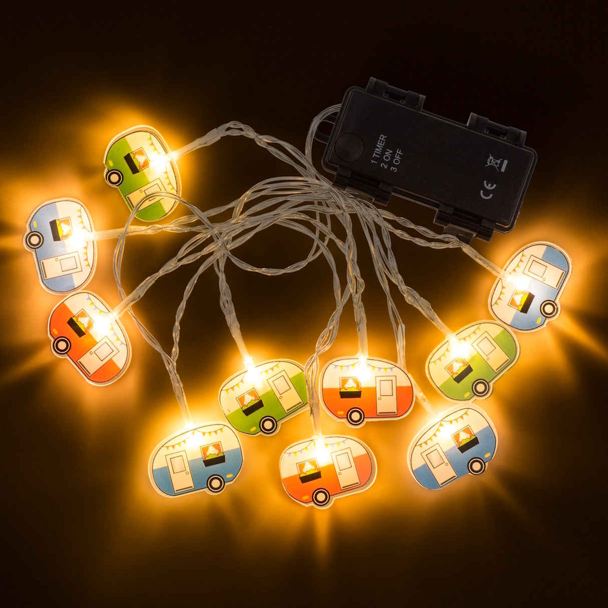 Lichterkette Camping Deko Wohnwagen Camper Stimmungslicht mit 10 LED-Elementen