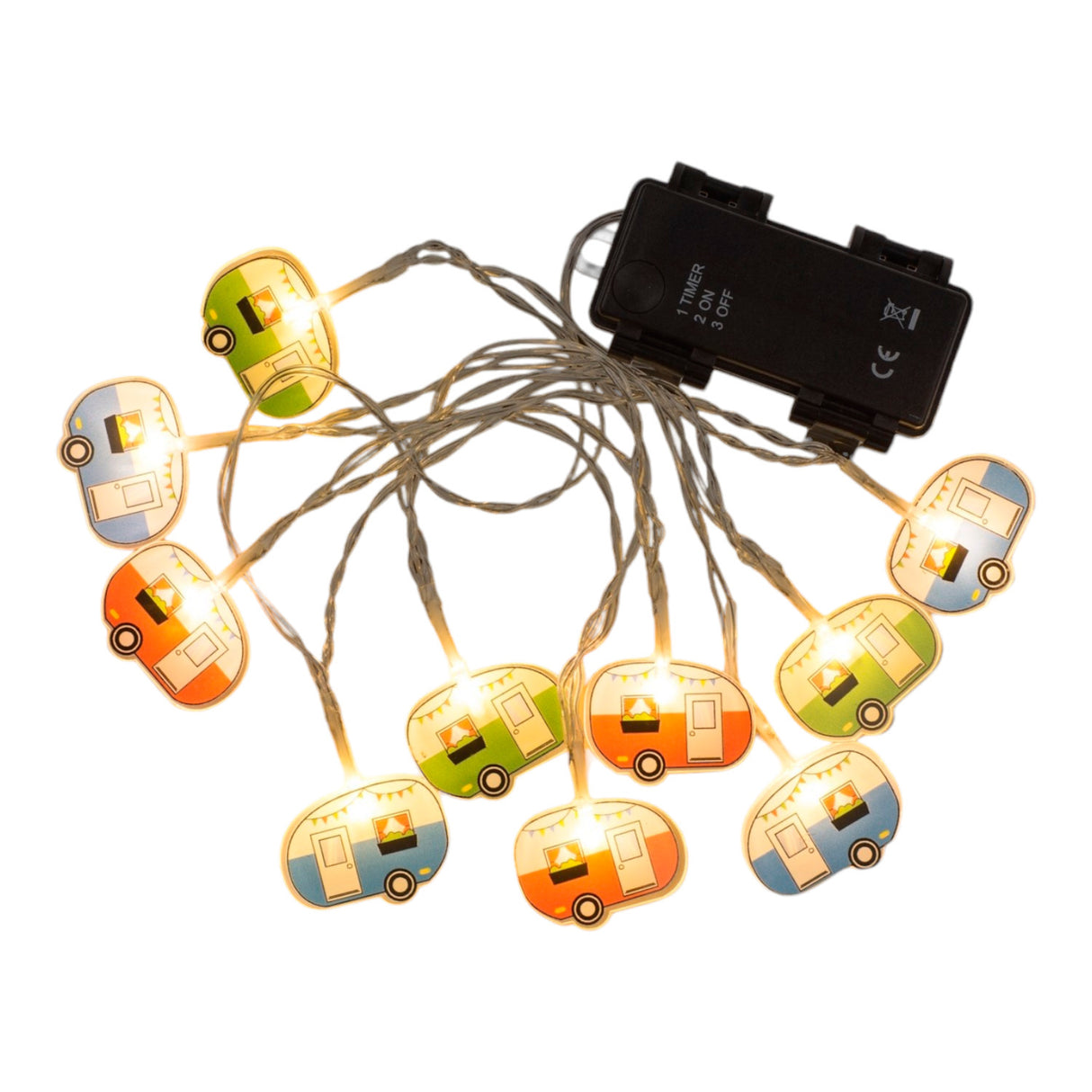 Lichterkette Camping Deko Wohnwagen Camper Stimmungslicht mit 10 LED-Elementen