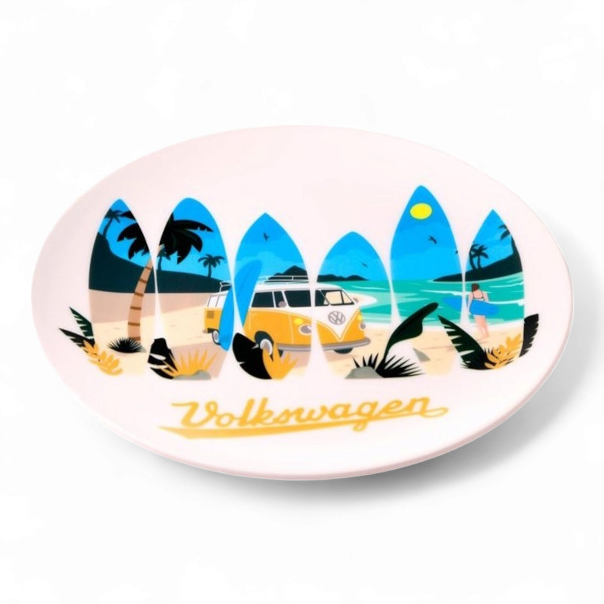 Teller Volkswagen VW T1 Bulli Picknickteller "Waves are Calling" im 4er Set