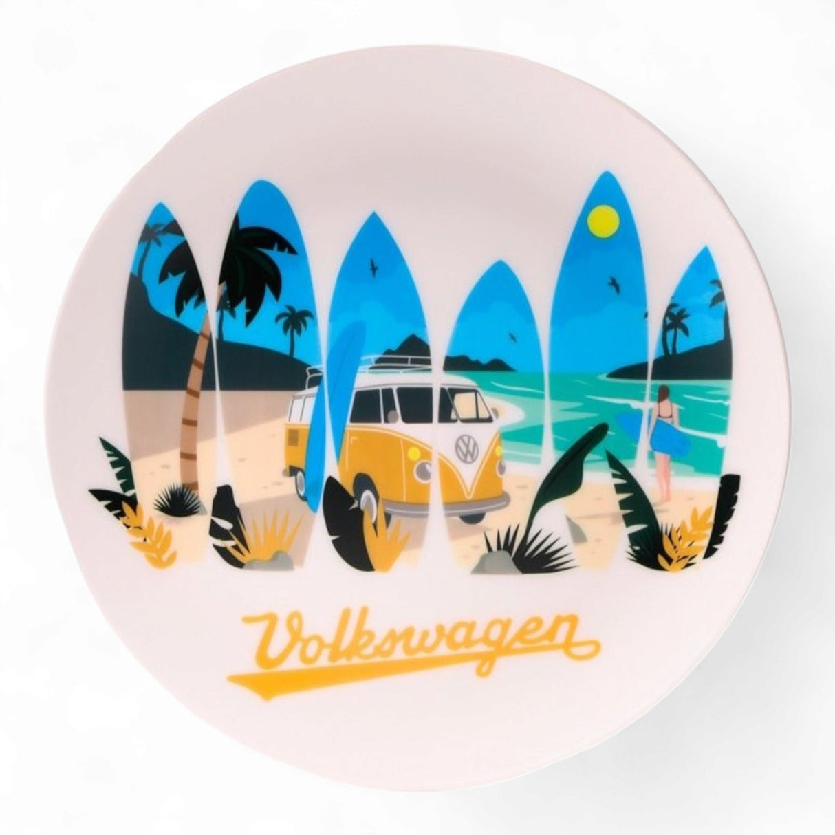 Teller Volkswagen VW T1 Bulli Picknickteller "Waves are Calling" im 4er Set