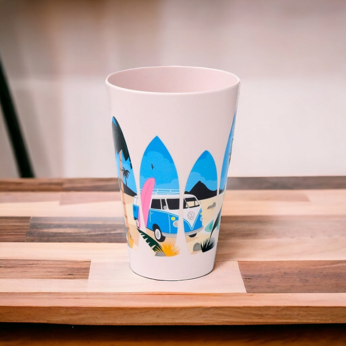 Trinkbecher Volkswagen VW T1 Bulli Picknickbecher "Waves are Calling" Becher im 4er Set