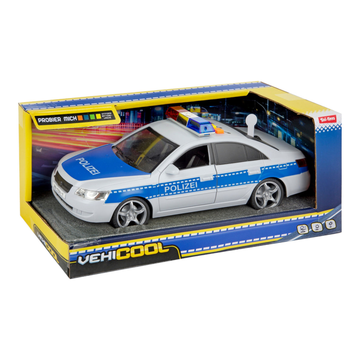 Spielzeug Polizeiauto Polizei Modellfahrzeug mit Friktionsmotor, Licht und Ton
