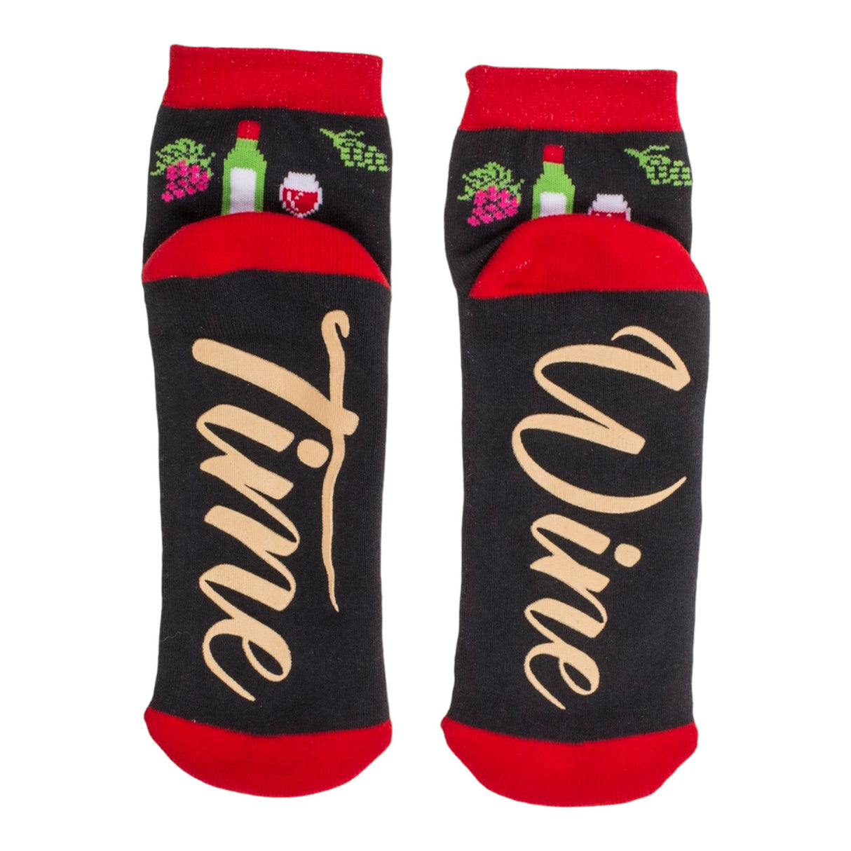 Socken Wein Geschenk Wein Strumpf mit ABS Sohle in 36-45 im Paar