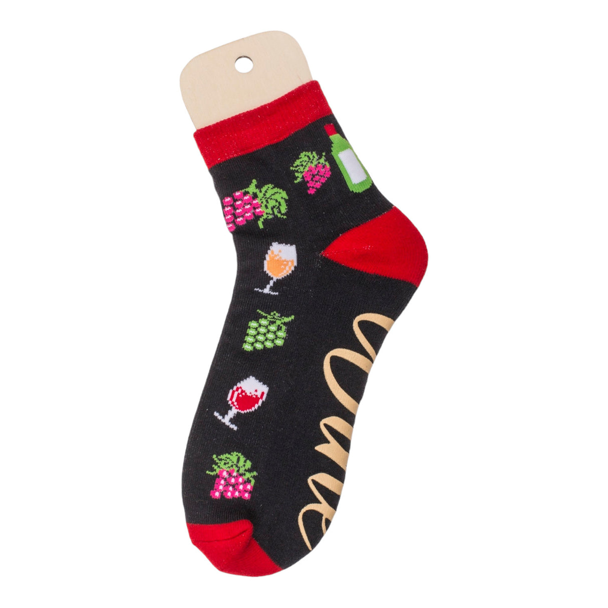 Socken Wein Geschenk Wein Strumpf mit ABS Sohle in 36-45 im Paar