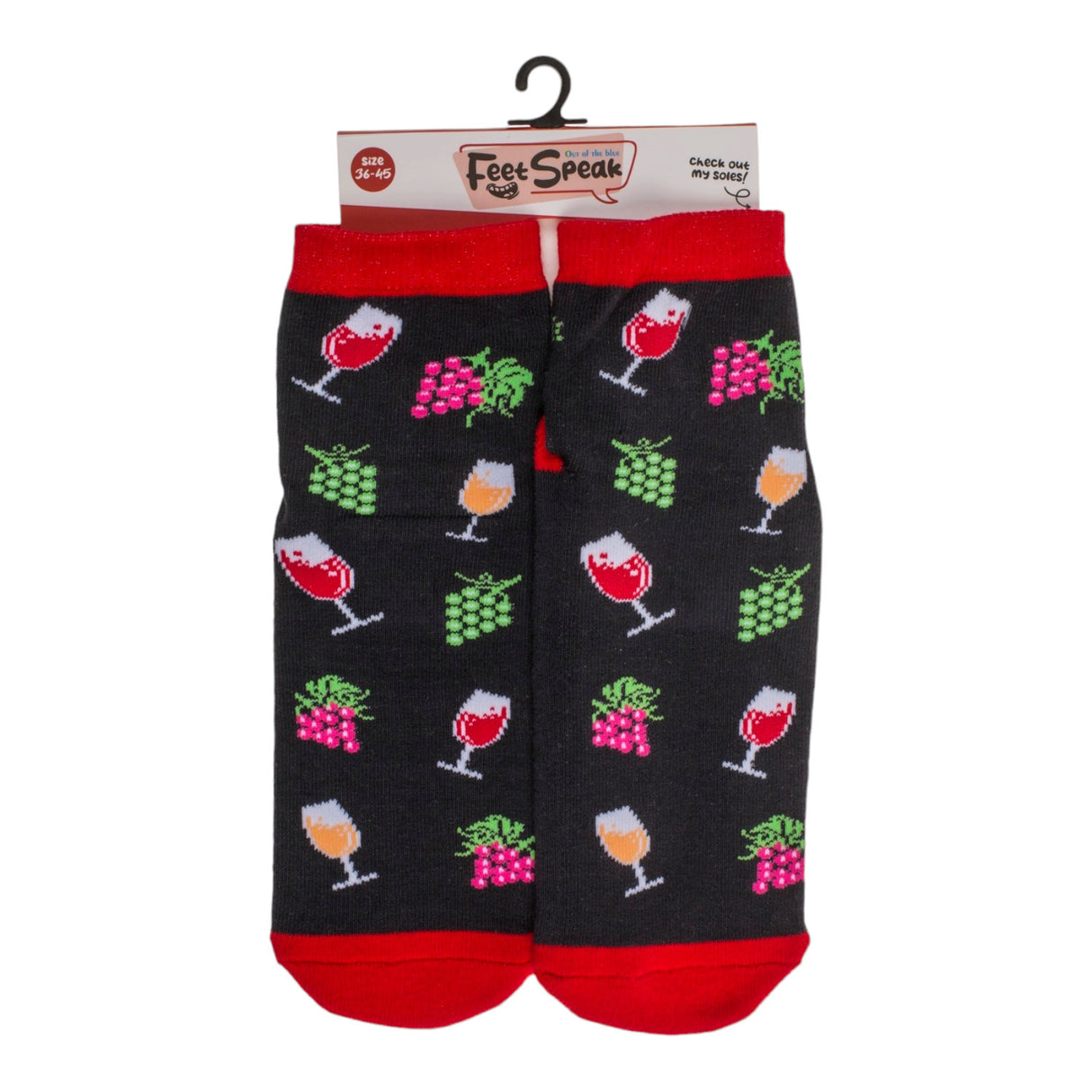 Socken Wein Geschenk Wein Strumpf mit ABS Sohle in 36-45 im Paar