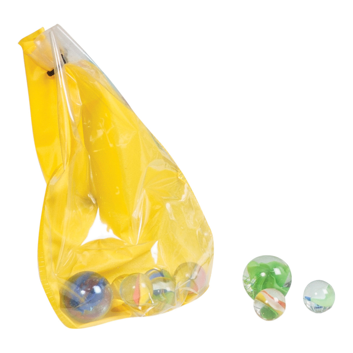 Glasmurmeln in Geschenkverpackung mit 224 Murmeln und einem Murmelsack