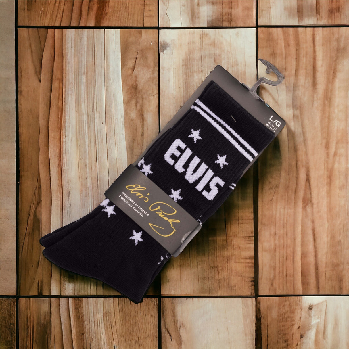 Socken Elvis Presley Fanartikel Elvis the King Strümpfe in schwarz in 40-46 im Paar