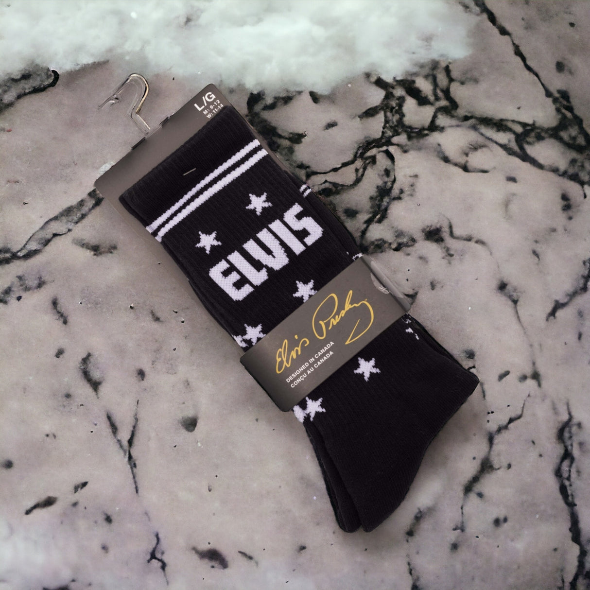 Socken Elvis Presley Fanartikel Elvis the King Strümpfe in schwarz in 40-46 im Paar