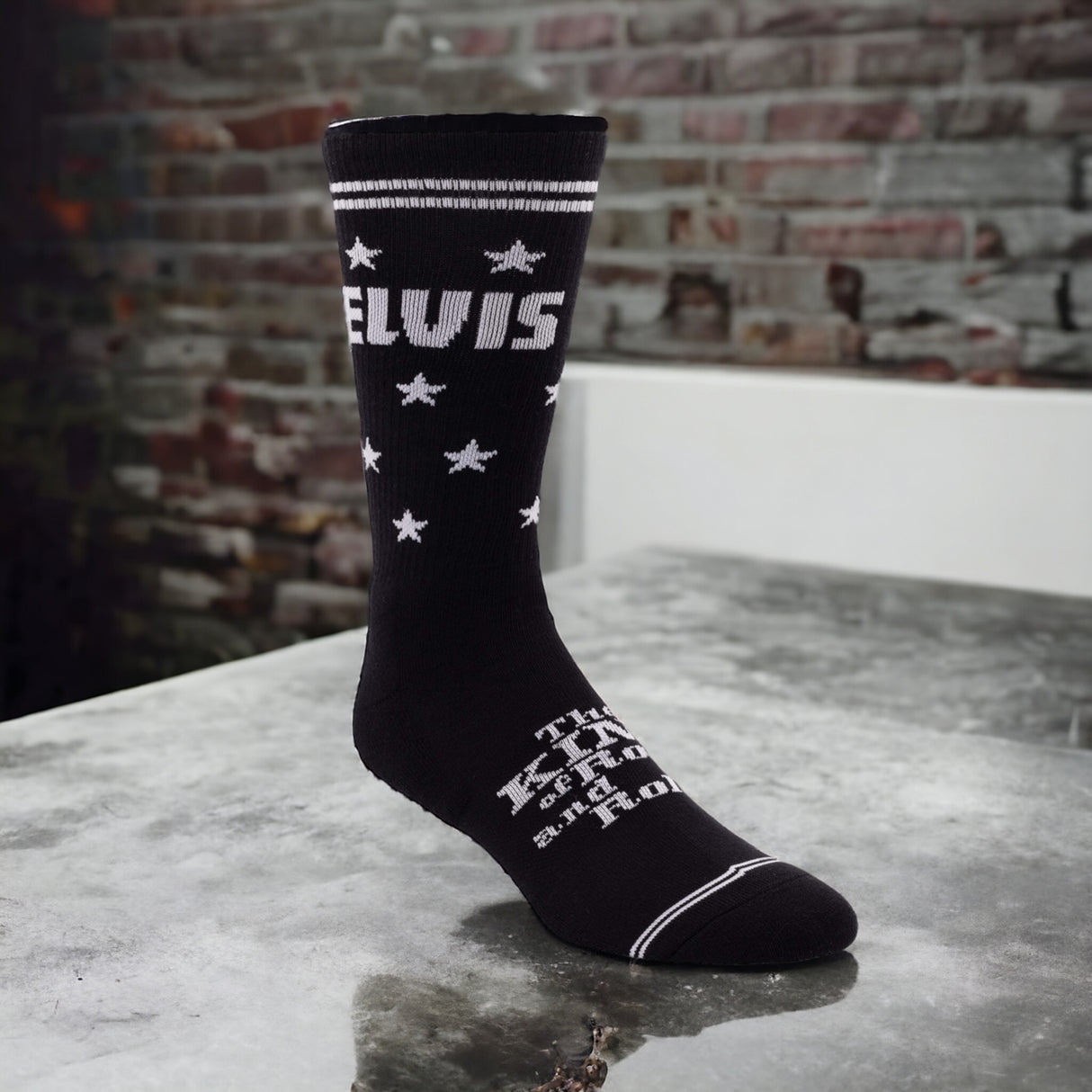 Socken Elvis Presley Fanartikel Elvis the King Strümpfe in schwarz in 40-46 im Paar