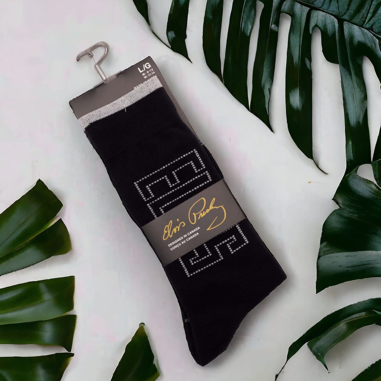 Socken Elvis Presley Fanartikel Metallic Silver in 43-47 im Paar