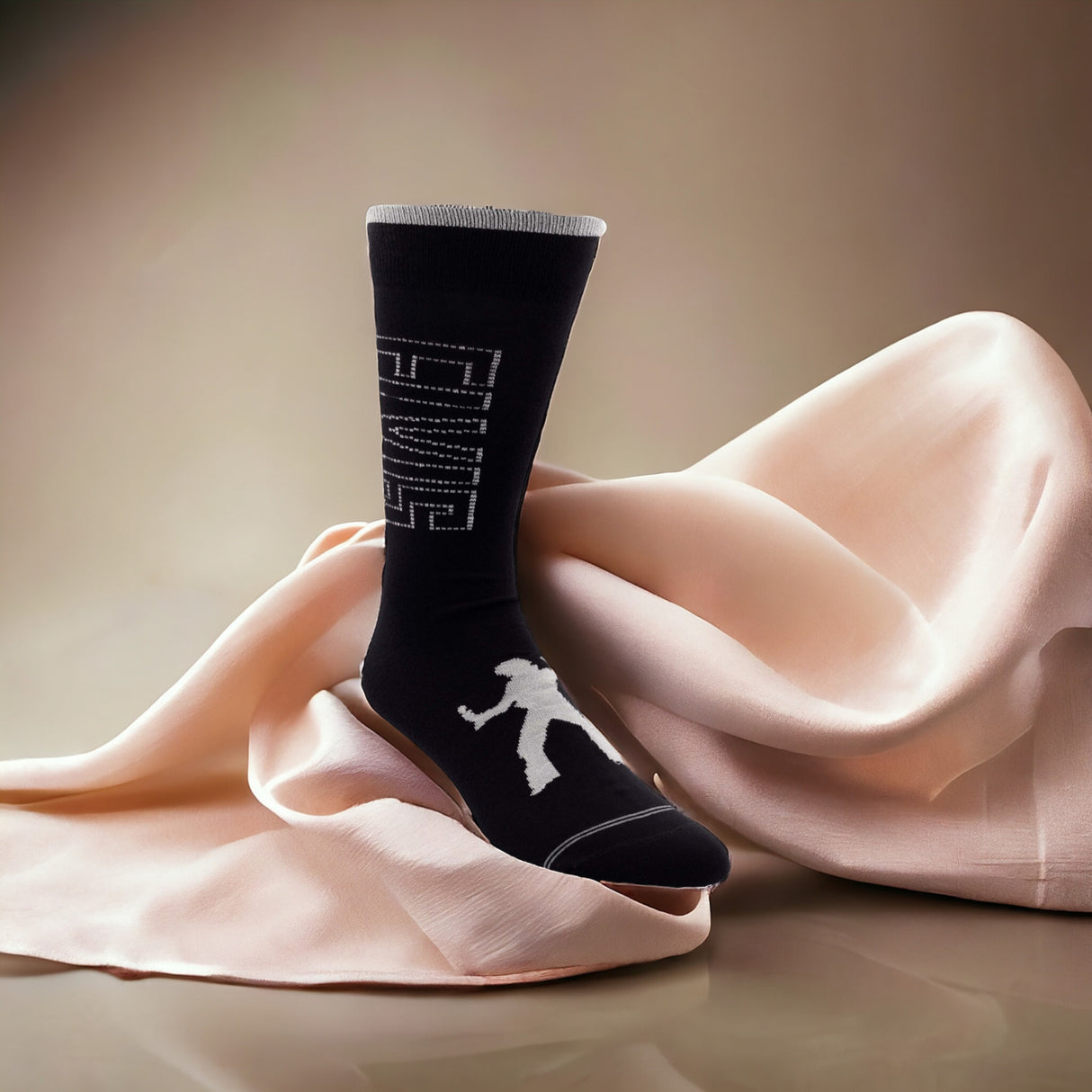 Socken Elvis Presley Fanartikel Metallic Silver in 43-47 im Paar