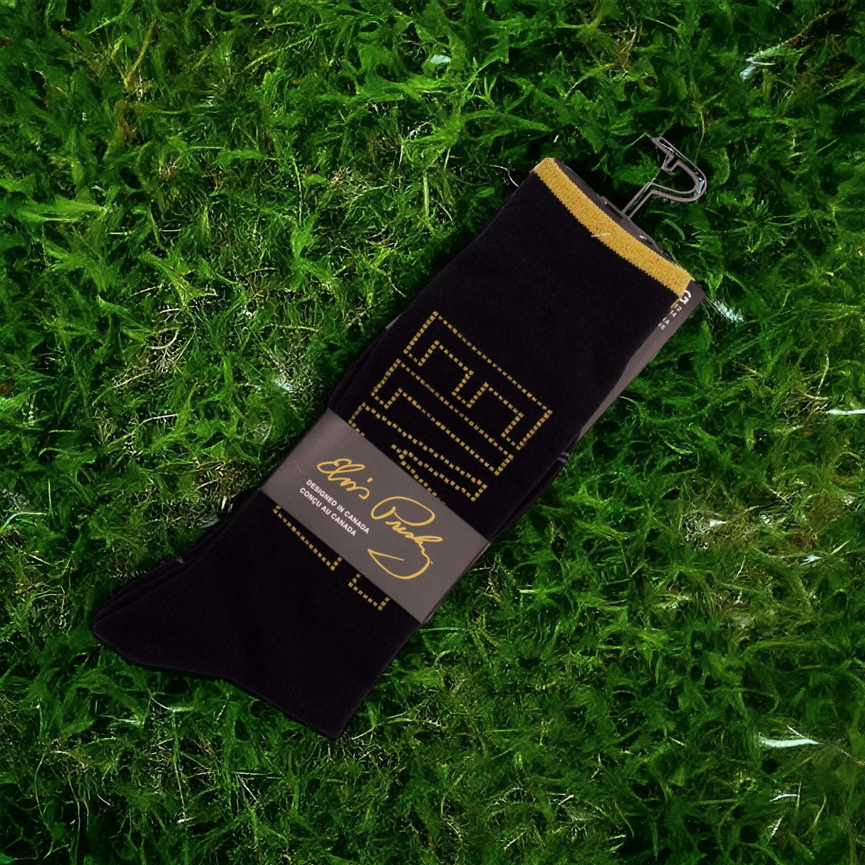 Socken Elvis Presley Fanartikel Metallic Gold in 40-46 im Paar