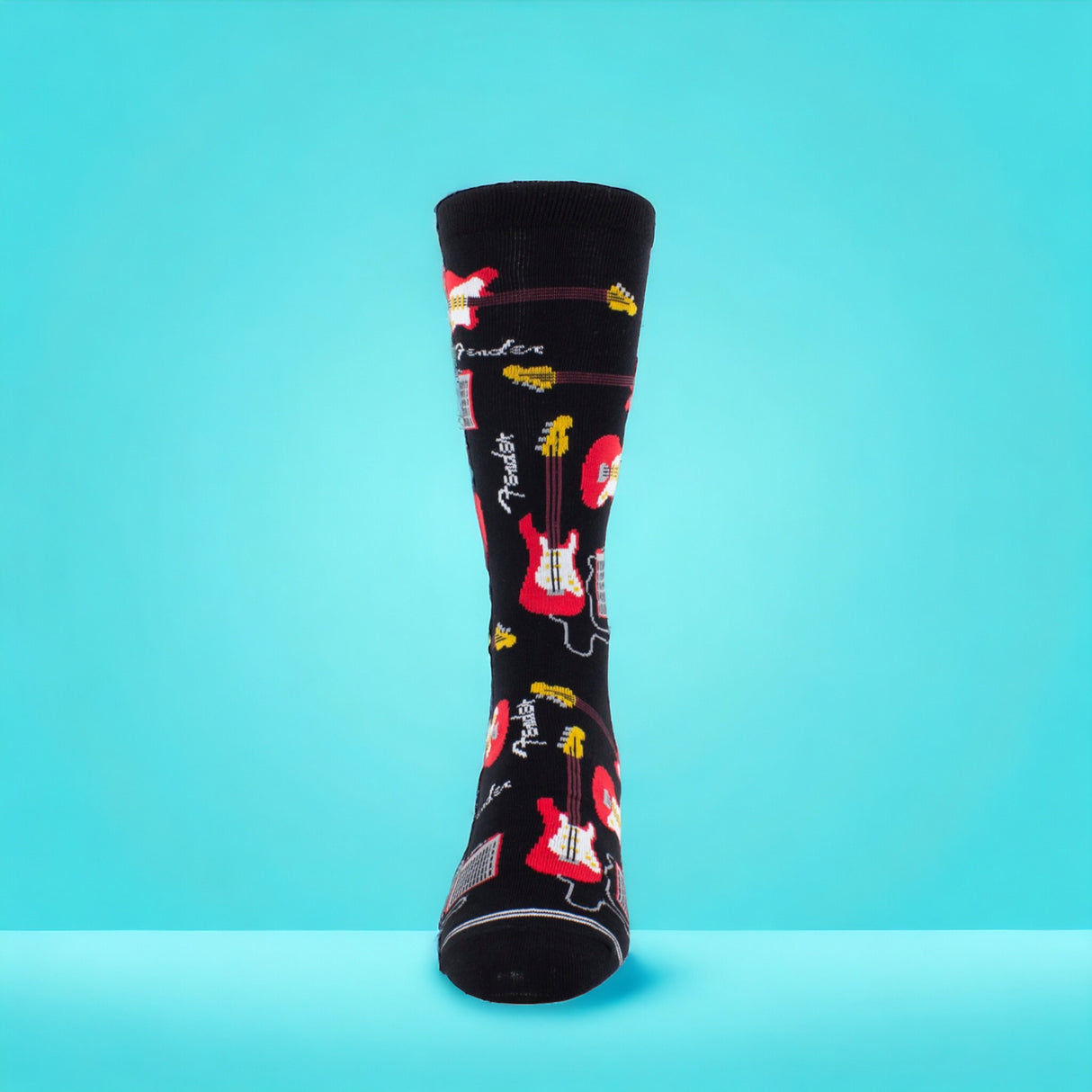 Socken Fender Fanartikel Gitarrenmotiv in 40-46 im Paar