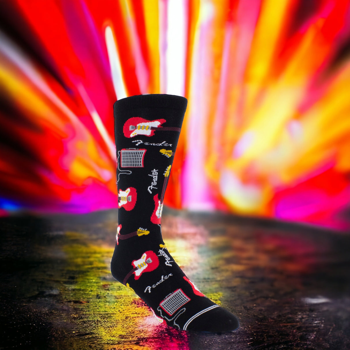 Socken Fender Fanartikel Gitarrenmotiv in 40-46 im Paar