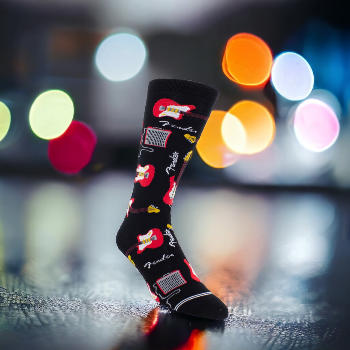 Socken Fender Fanartikel Gitarrenmotiv in 40-46 im Paar