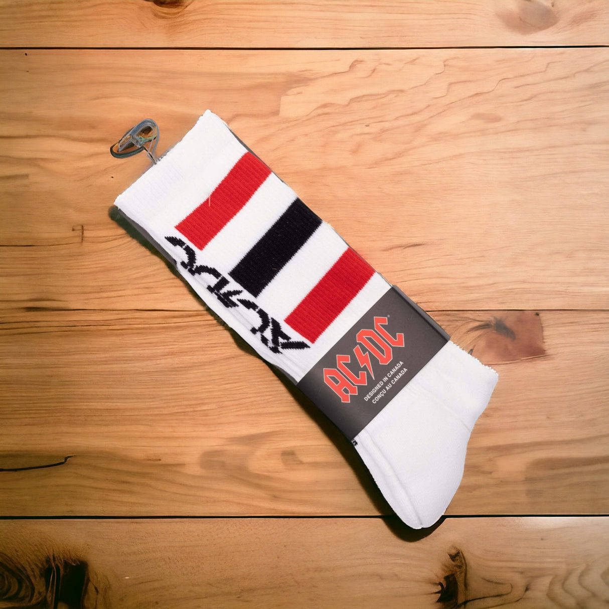 Socken AC/DC High Voltage Fanartikel Strümpfe in weiß in 43-47 im Paar
